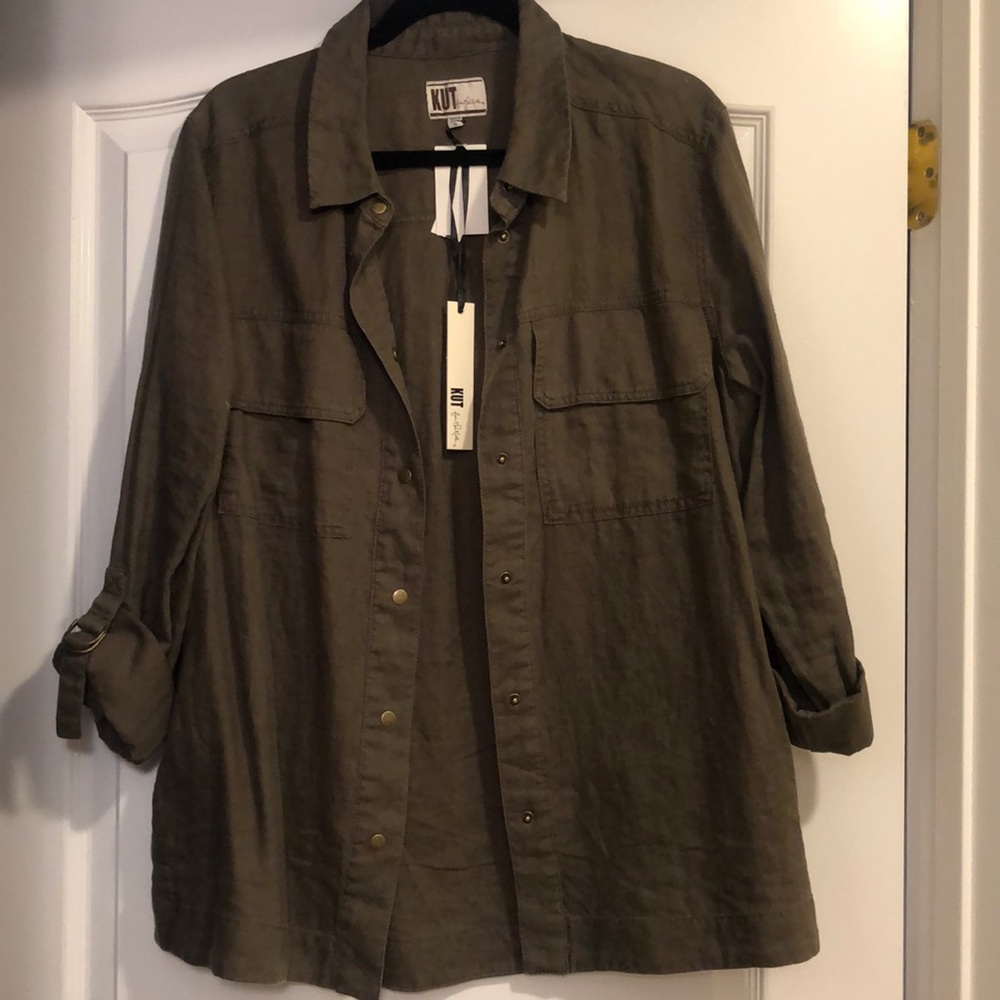 KUT - Olive green button down